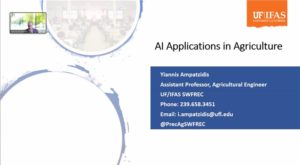 AI Advances and Applications Virtual Seminar Series - Dr. Yiannis Ampatzidis